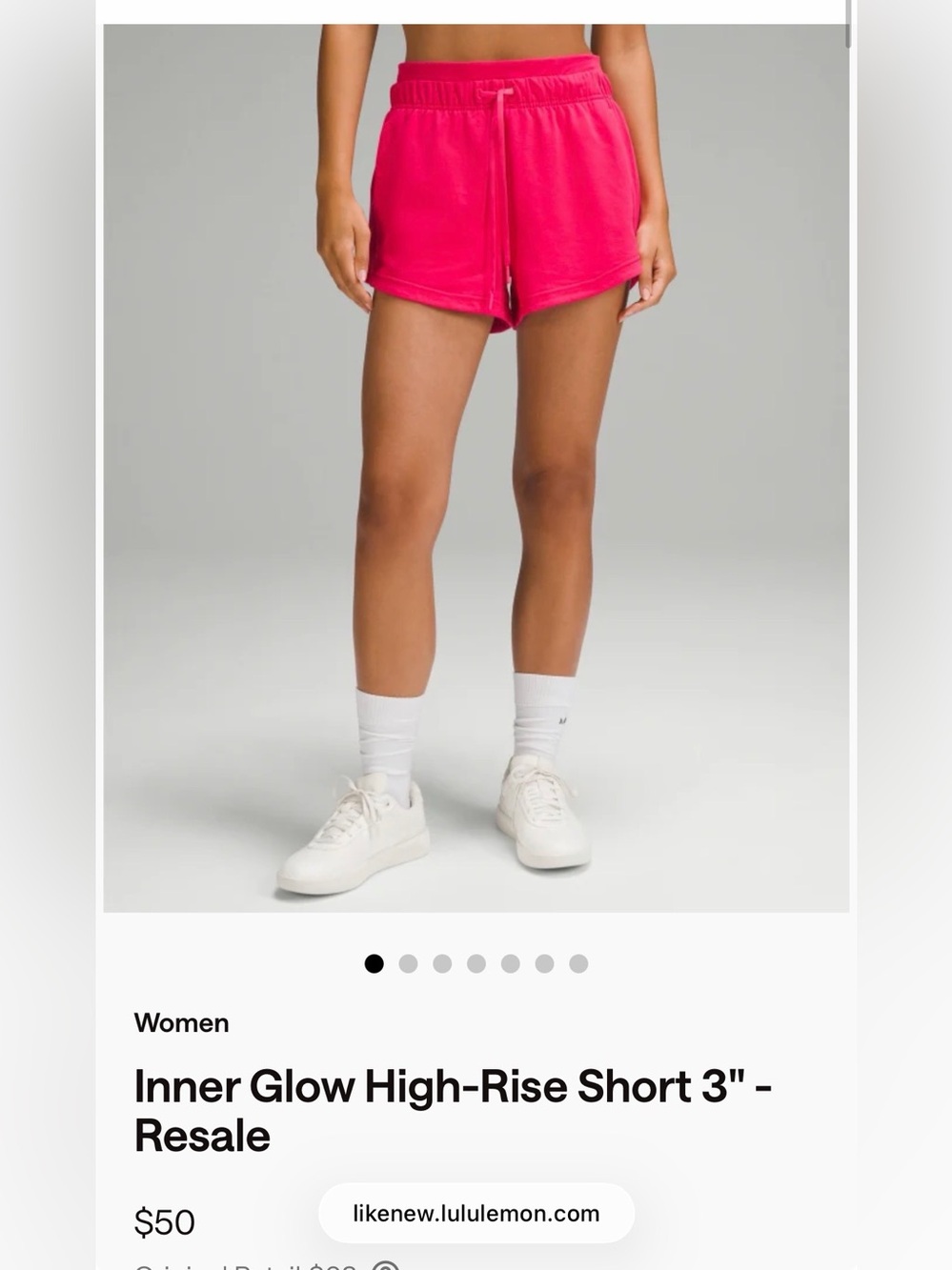 lululemon athletica Bright Pink High-Rise 3" Women’s Shorts